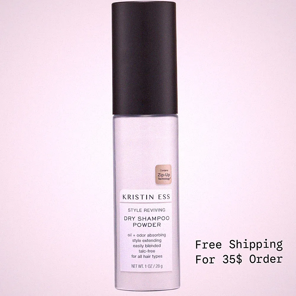 Kristin Ess Travel Size Dry Shampoo Powder for Oily Hair - Fresh Pear Scent
